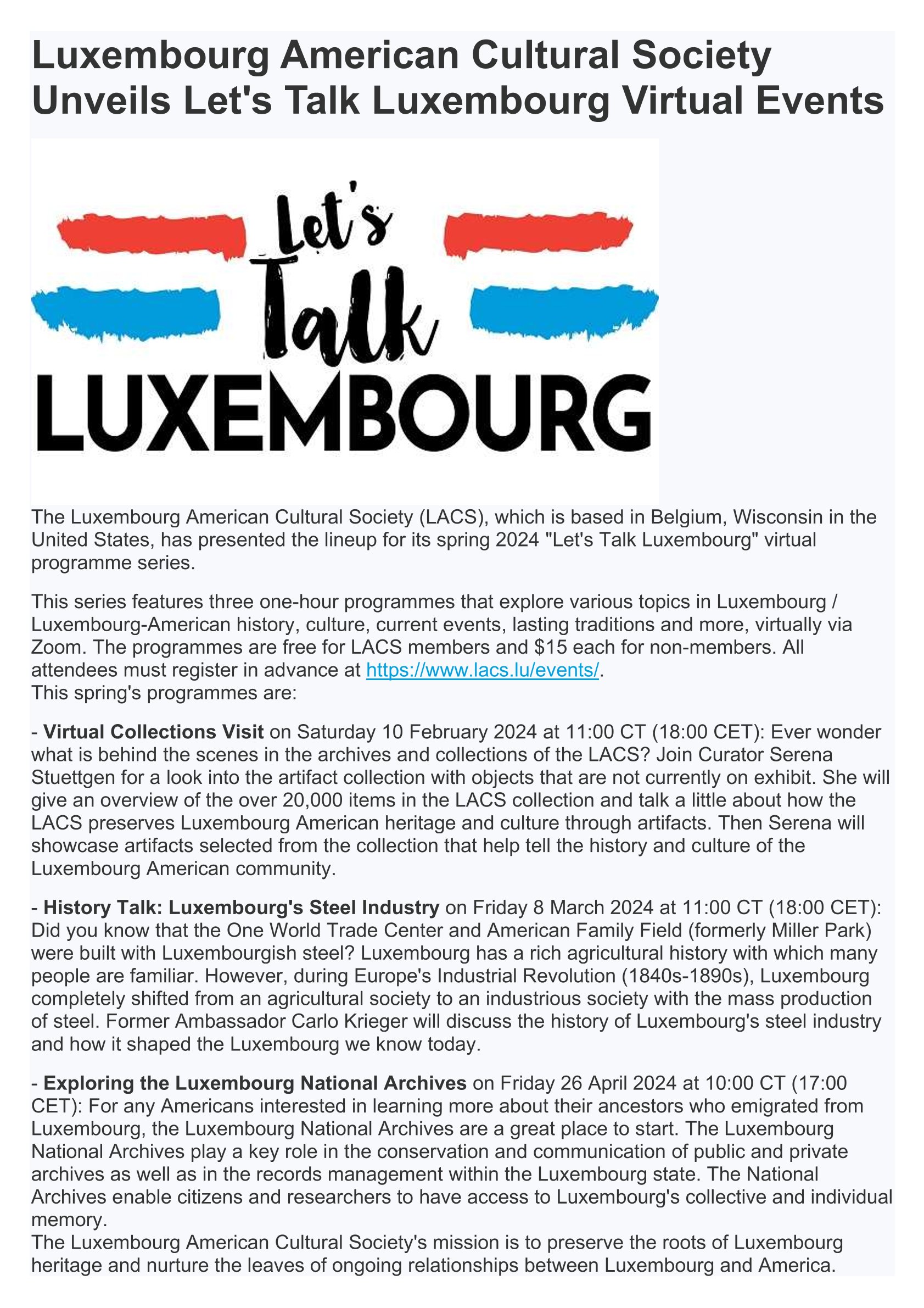 Let's talk Luxembourg