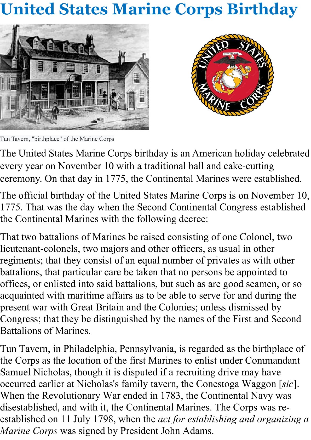 United States Marine Corps Birthday max